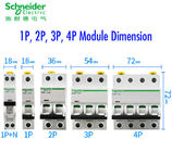 Interruptor diminuto 6~63A de Acti9 MCB Schneider Electric, 1P, 2P, 3P, 4P, DPN para a distribuição elétrica