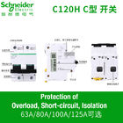 O interruptor industrial 63A~125A de Acti9 C120, 1P, 2P, 3P, 4P para a proteção de circuito AC230V/400V dirige ou uso industrial
