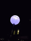 decoração inflável da iluminação do diodo emissor de luz de 96W RGB com o balão de seda poli branco de 63 Ft do diâmetro