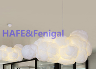 Balão romântico da nuvem do diodo emissor de luz do candelabro que leve o algodão de seda da lâmpada que flutua 2000W 150cm