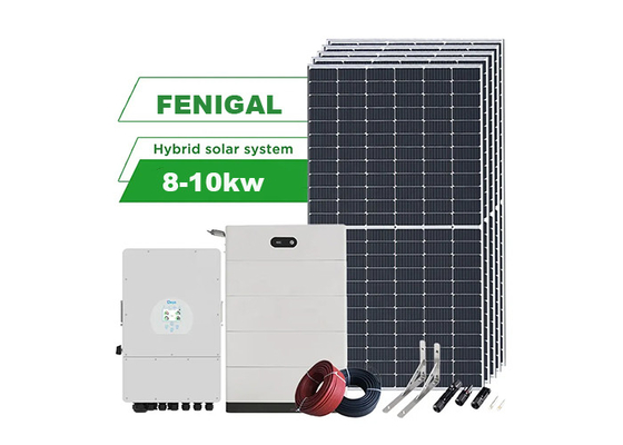 Híbrido do sistema de energia solar de 8KW 10KW completo com os inversores dos painéis do picovolt e a bateria de lítio