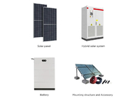 Sistema de energia solar híbrido 15KW de 3 fases 30KW Paneles Solares Kit With Storage Battery