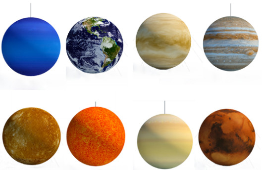 Fabrica de fornecimento direto gigante LED inflável suspensão do sistema solar planetas para fins decorativos,