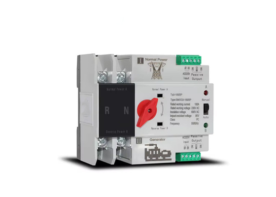 Din Rail Dual Power Automático Transfer Switch Manual de Operação Automática Grade / Gerador
