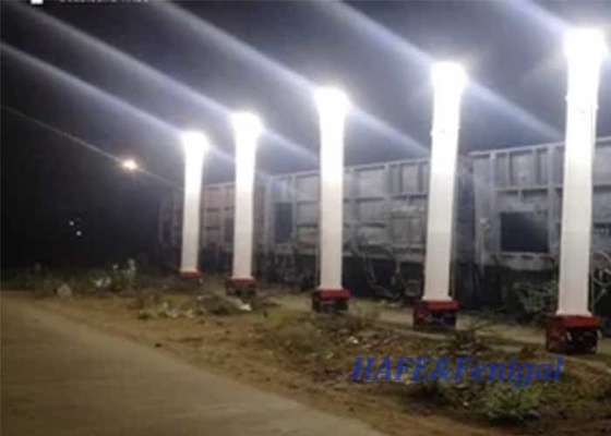 Torre de luz de segurança inflável HMI 1000W Adequado para iluminação industrial exterior à noite 360 graus