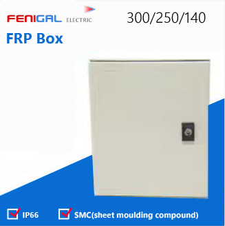 SMC Caixa de distribuição de energia 220/380V de poliéster FRP Caixa elétrica impermeável IP66