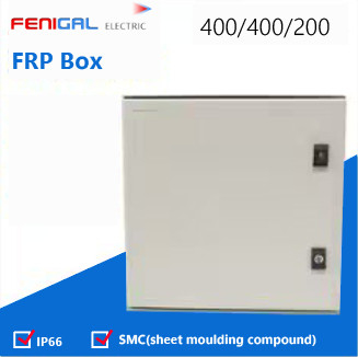 SMC Caixa de distribuição de energia 220/380V de poliéster FRP Caixa elétrica impermeável IP66