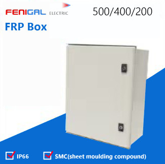 SMC Caixa de distribuição de energia 220/380V de poliéster FRP Caixa elétrica impermeável IP66