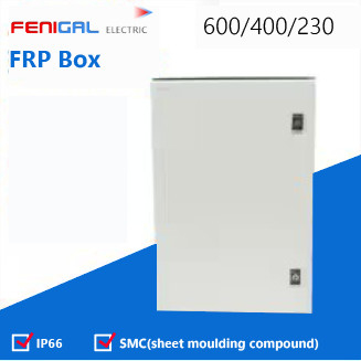 SMC Caixa de distribuição de energia 220/380V de poliéster FRP Caixa elétrica impermeável IP66