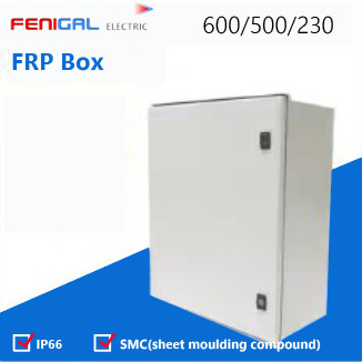 SMC Caixa de distribuição de energia 220/380V de poliéster FRP Caixa elétrica impermeável IP66