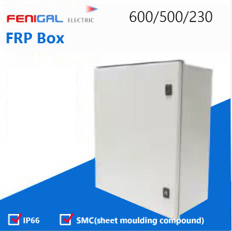 SMC Caixa de distribuição de energia 220/380V de poliéster FRP Caixa elétrica impermeável IP66