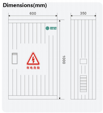 Caixa de armazenamento de fibra de vidro elétrica personalizada de 1000x600x350 mm