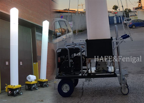 Fornecimento de energia exterior Opcional 120V/50HZ HID 1000w Bateria inflável da torre de iluminação de emergência
