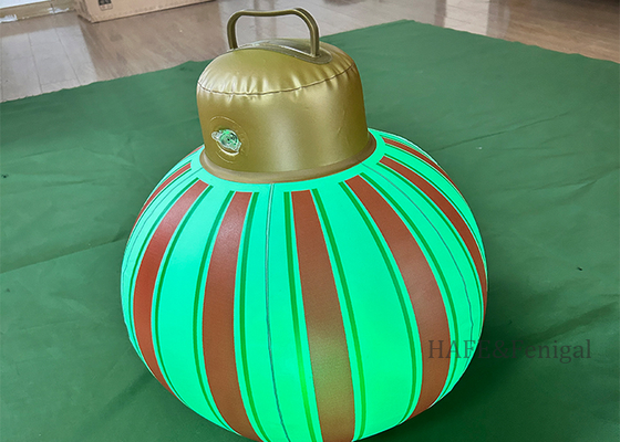 Luz de Balão LED Natal Inflável PVC (Prata/Ouro) - Decoração de Casa Externa Impressionante Torre de Luz de Balão
