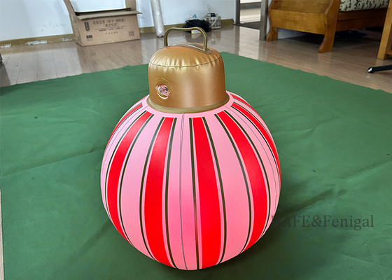 Luz de Balão LED Natal Inflável PVC (Prata/Ouro) - Decoração de Casa Externa Impressionante Torre de Luz de Balão