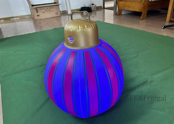 Luz de Balão LED Natal Inflável PVC (Prata/Ouro) - Decoração de Casa Externa Impressionante Torre de Luz de Balão