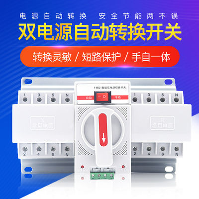 interruptor automático de transferência do ATS de 63A 2P Mini Dual Power Single Phase