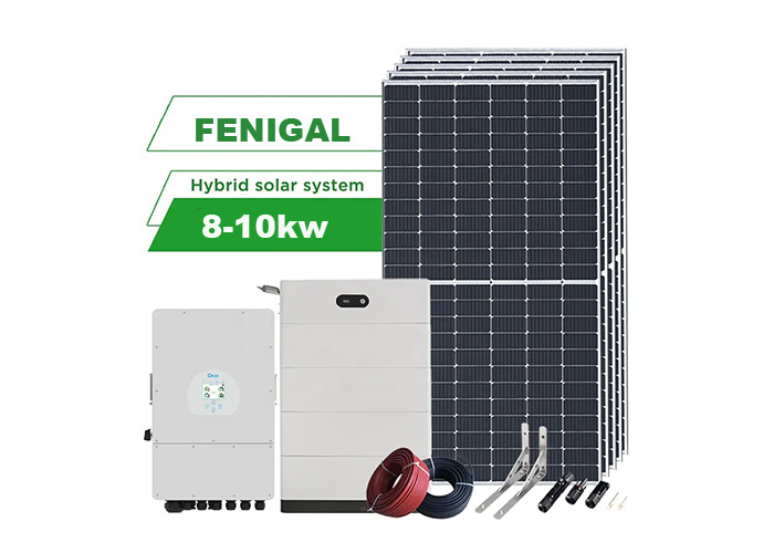 Híbrido do sistema de energia solar de 8KW 10KW completo com os inversores dos painéis do picovolt e a bateria de lítio