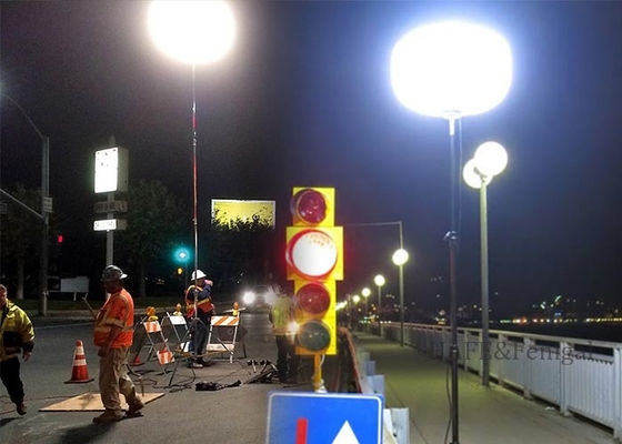 800W Dimmable LED Inflatable Light Tower Personalizavel para salvamento noturno Segurança da construção