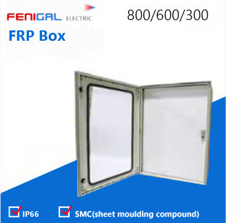 SMC Caixa de distribuição de energia 220/380V de poliéster FRP Caixa elétrica impermeável IP66
